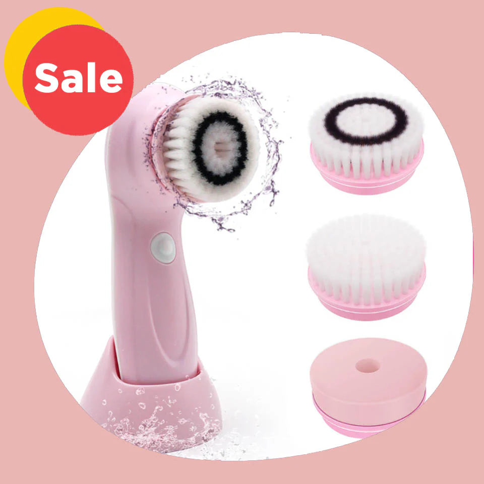 3-in-1 Electric Facial Cleansing Brush — Glow & Go