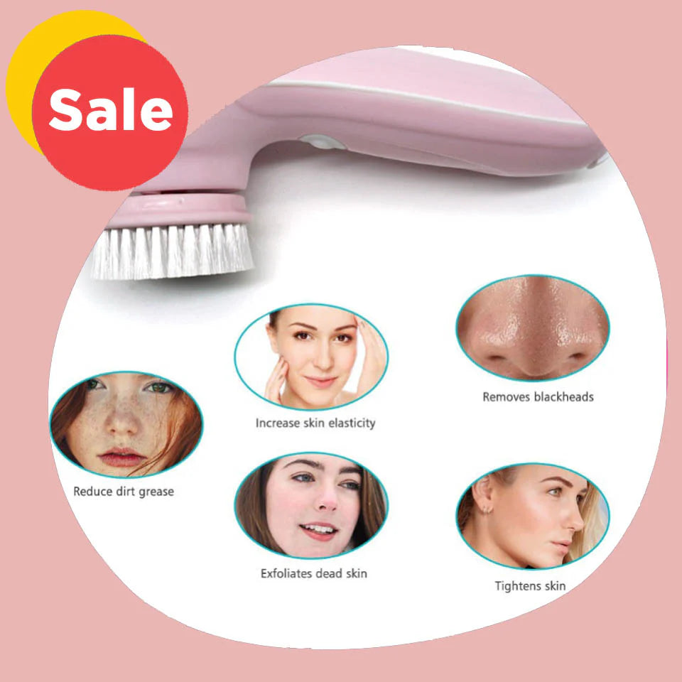 3-in-1 Electric Facial Cleansing Brush — Glow & Go