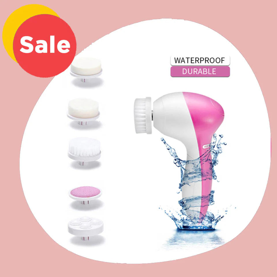 3-in-1 Electric Facial Cleansing Brush — Glow & Go
